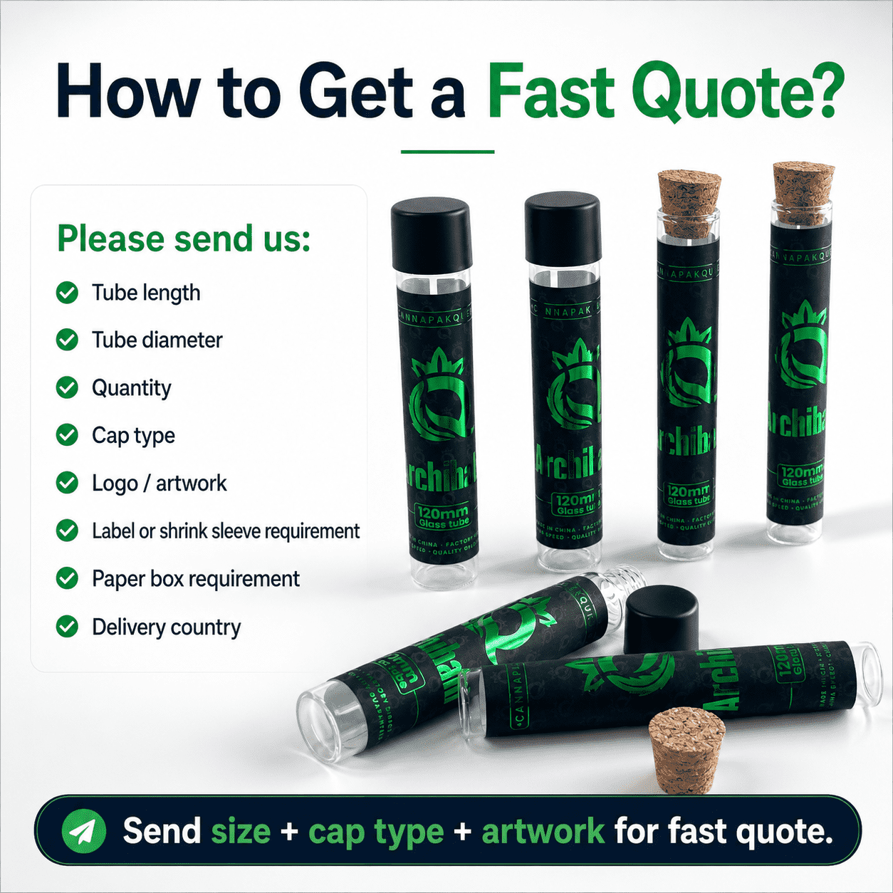 premium pre-roll glass tubes